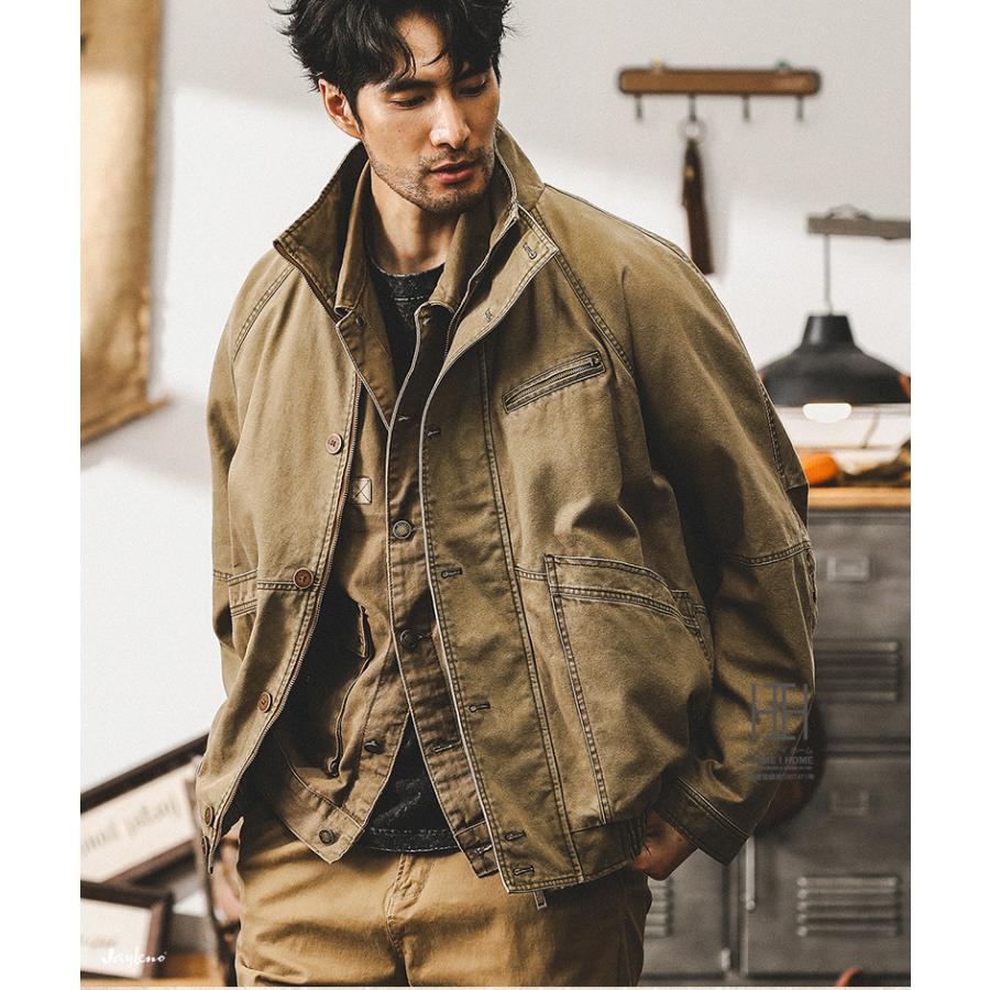 ホームアイホーム ワークジャケット メンズ 綿100％ 大きいサイズ