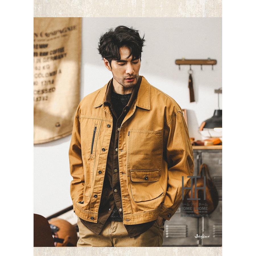 ホームアイホーム ワークシャツ シャツジャケット カバーオール メンズ