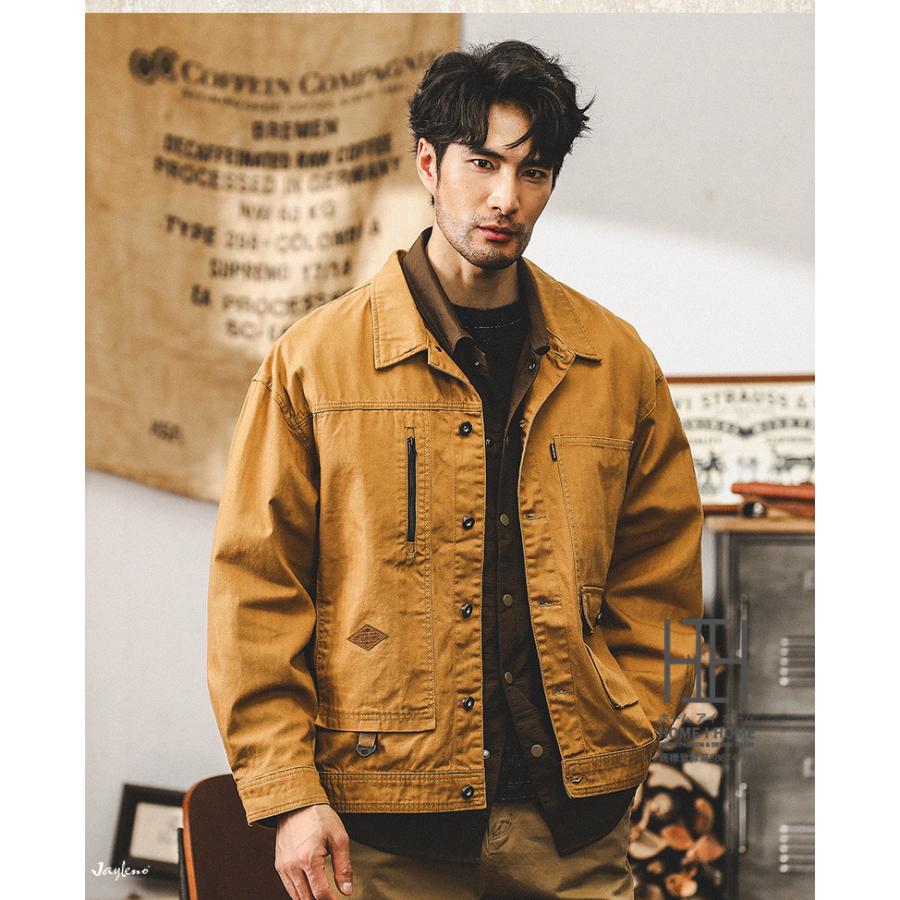 ヘリンボーン カバーオール ワークジャケット フェード ヴィンテージ 2025年最新】ユーロワークジャケット ヘリンボーンの人気