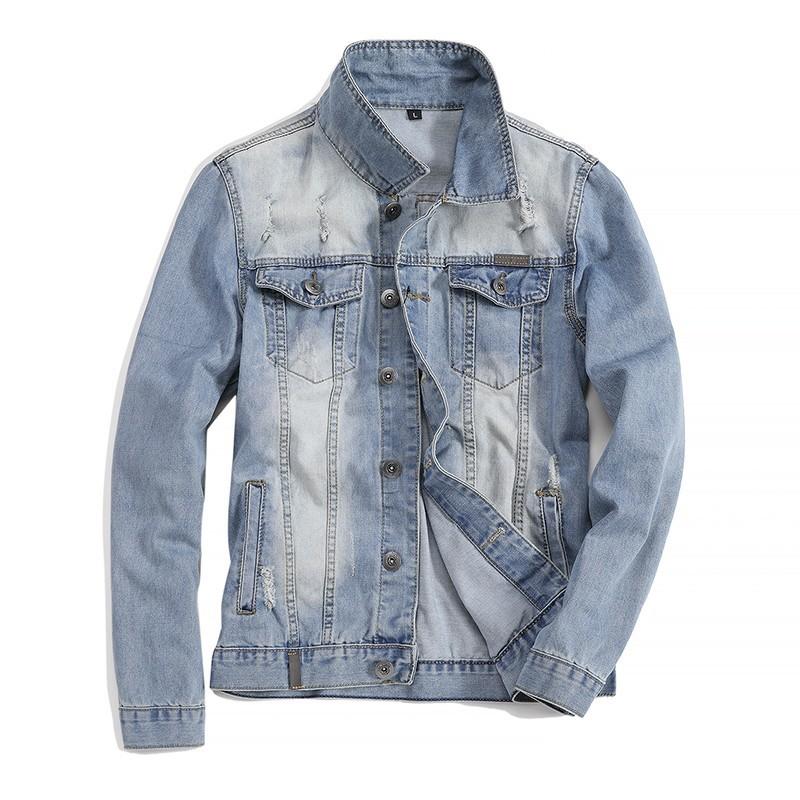 Gジャン デニムジャケット メンズ スリム 色落ち ダメージ カジュアル ユーズド加工 大きいサイズ アウター Jk Justmode 通販 Yahoo ショッピング