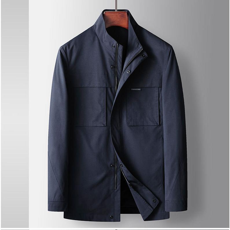 BOB ボブ イタリア製 チェスターコート ウール ネイビー 金具ボタン 46