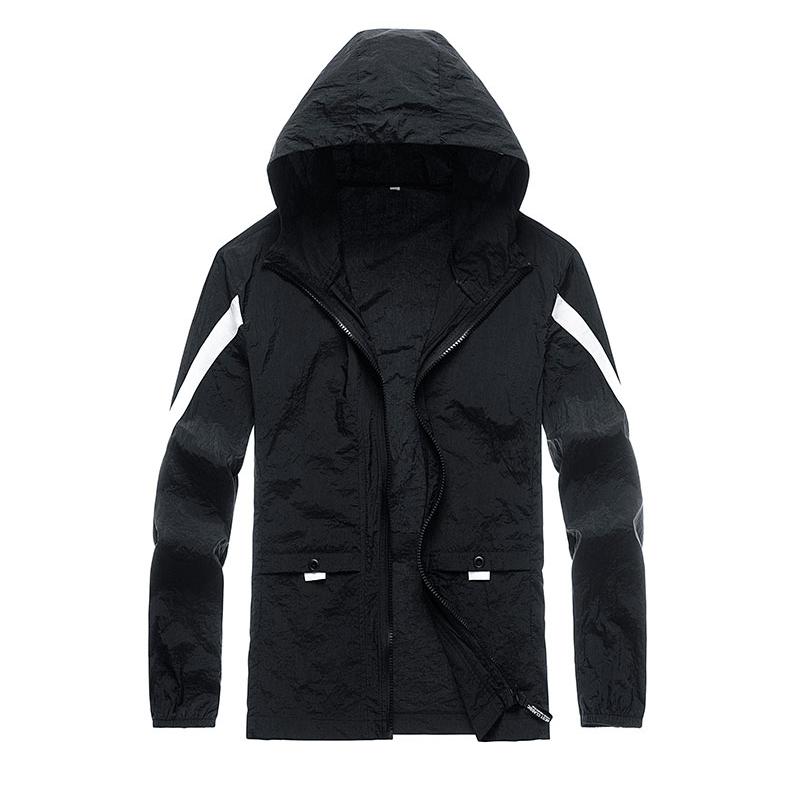 メンズ ウインドブレーカー フード付き ライトジャケット 英文字