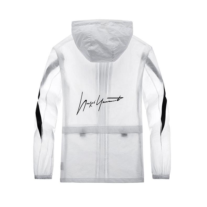 メンズ ウインドブレーカー フード付き ライトジャケット 英文字