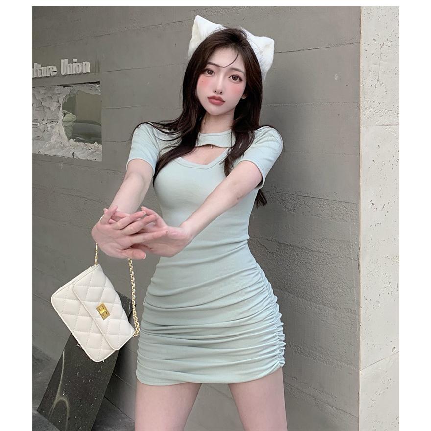トップ ミニ ワンピース セクシー 胸 半袖 タイト ミニ丈 ストレッチ キャバドレス ミニ ワンピース セクシー 胸 半袖 タイト セクシー ミニ丈★