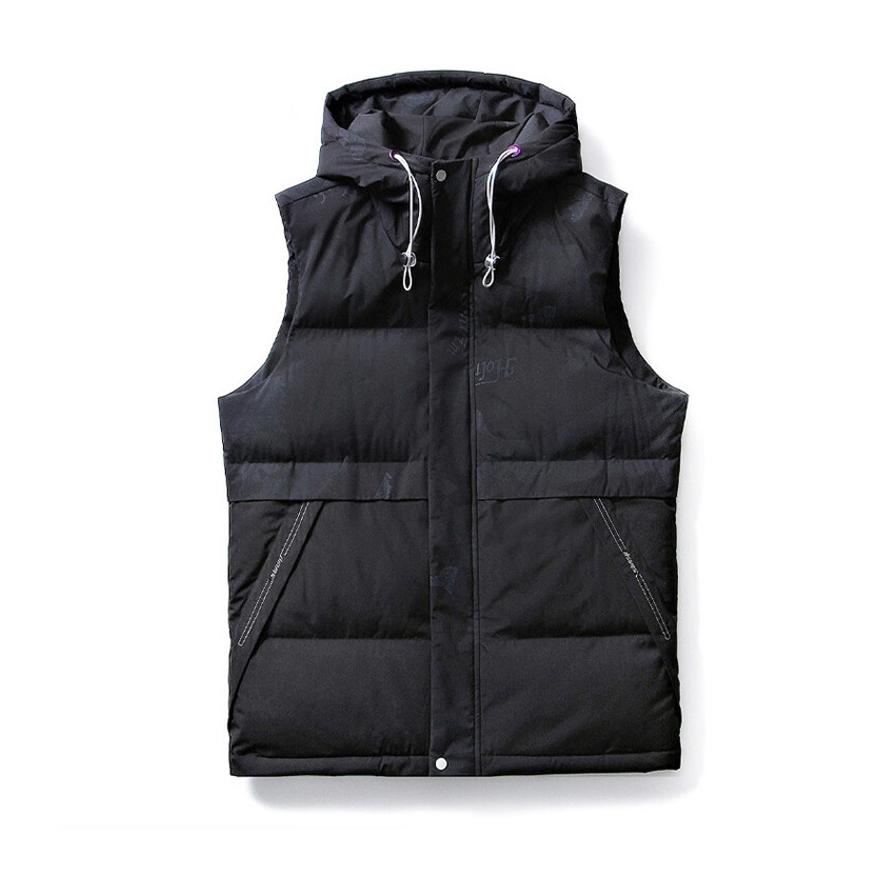 ダウンベスト ダウン メンズ ダウンベスト 柄物 おしゃれ フード付き 前開き ボリューム 保温 防寒 暖かい アウトドア 秋冬 防風 防寒服 ダウンジャケット Mj26 Justmode 通販 Yahoo ショッピング