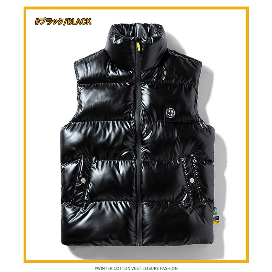 ホームアイホーム 中綿ベスト メンズ 中綿ベスト ダウンベスト 光沢