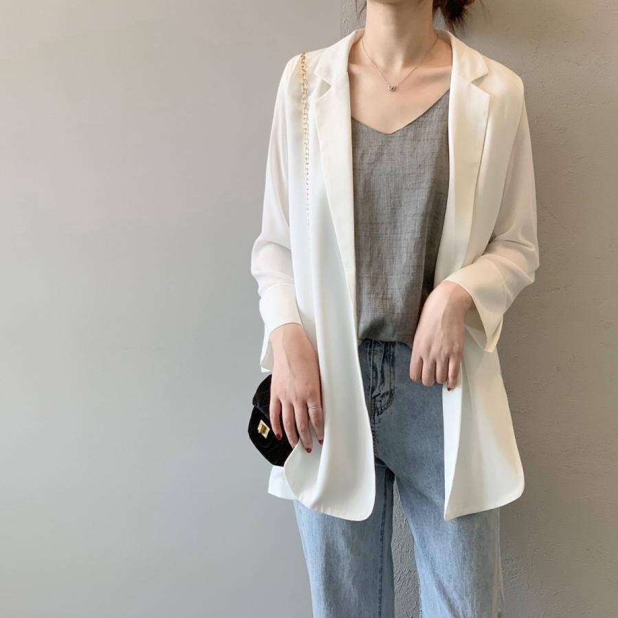 アウター レディース ジャケット テーラード 日焼け防止 シフォン 体型カバー 薄手 Uv対策 春 夏 冷房対策 羽織り カジュアル きれいめ Nxz0506 Justmode 通販 Yahoo ショッピング