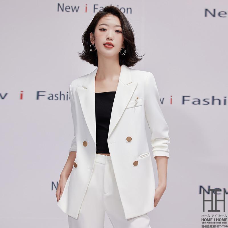 ホームアイホーム テーラードジャケット レディース セットアップ 無地