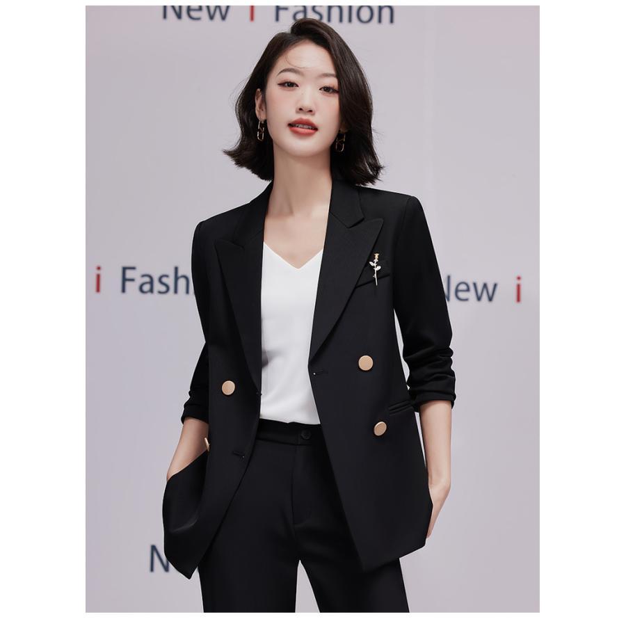 ホームアイホーム テーラードジャケット レディース セットアップ 無地