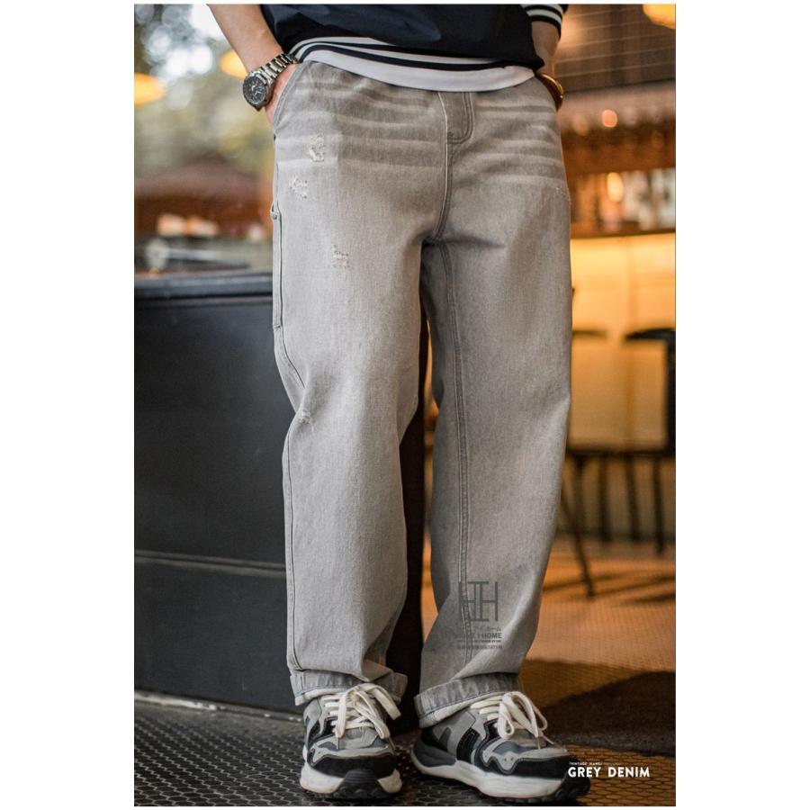 PEOPLESENSEワイドレッグデニムパンツ グレー ボトムス – peoplesense