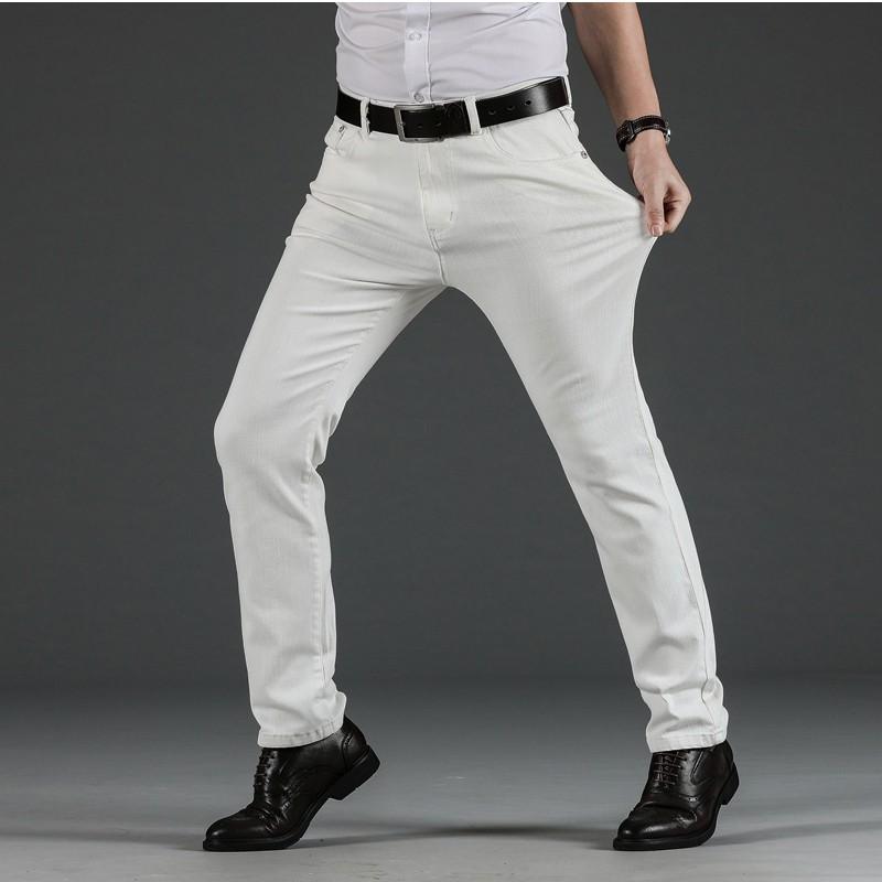 期間限定 デニムパンツ ジーンズ メンズ ストレッチ ビジネス ホワイト 白 ズボン 爽やか 春 夏 Columbiatools Com
