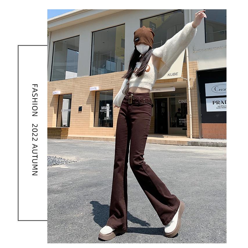 ホームアイホーム ベルボトム フレアパンツ ジーンズ レディース