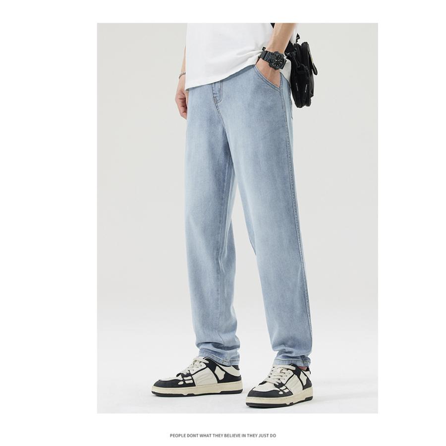 ホームアイホーム 接触冷感 ストレッチパンツ ジーンズ メンズ