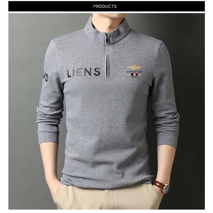 ホームアイホーム ポロシャツ メンズ スタンドカラーポロ 長袖