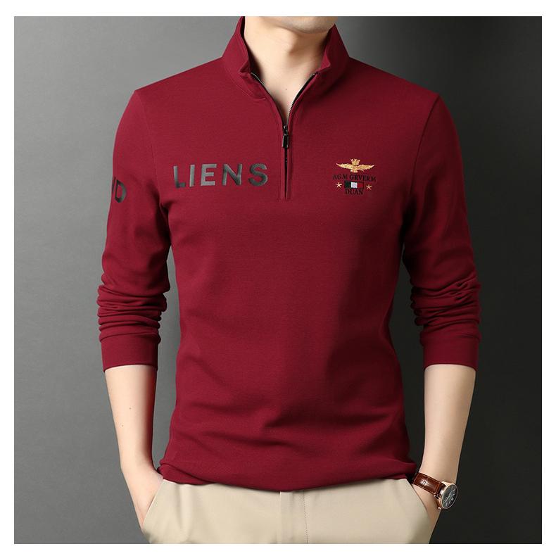 ホームアイホーム ポロシャツ メンズ スタンドカラーポロ 長袖