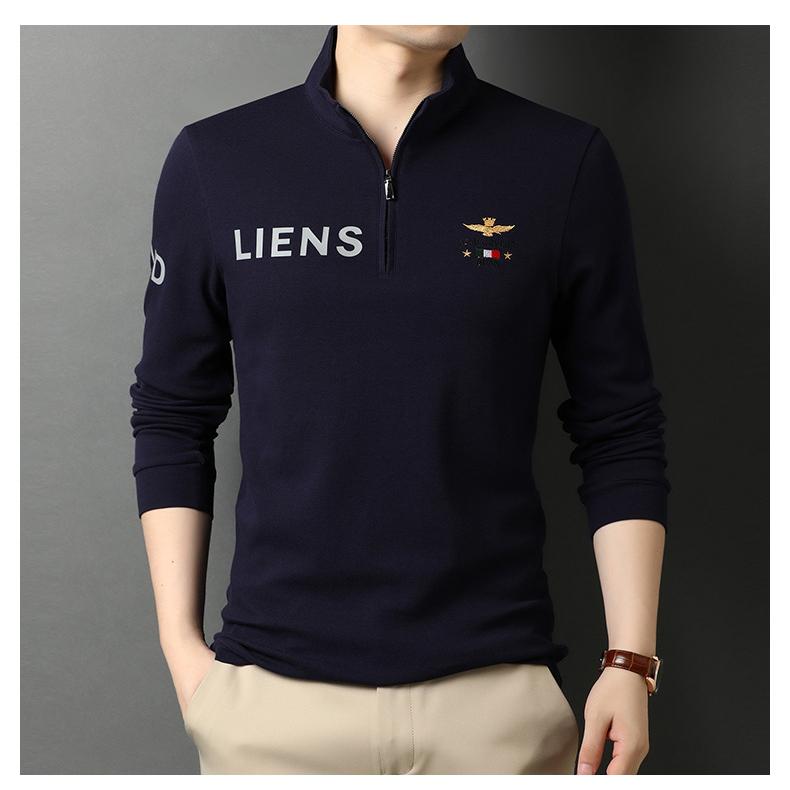 ホームアイホーム ポロシャツ メンズ スタンドカラーポロ 長袖