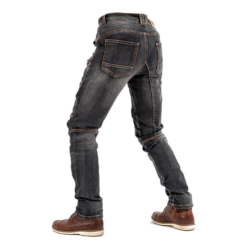 膝パッド装備 バイクパンツ 耐磨 デニムパンツ 保護 アウトドア ストレッチ メンズ ユーズド加工 バイクウェア バイク用 ライダーパンツ春 夏 秋服 冬服_6