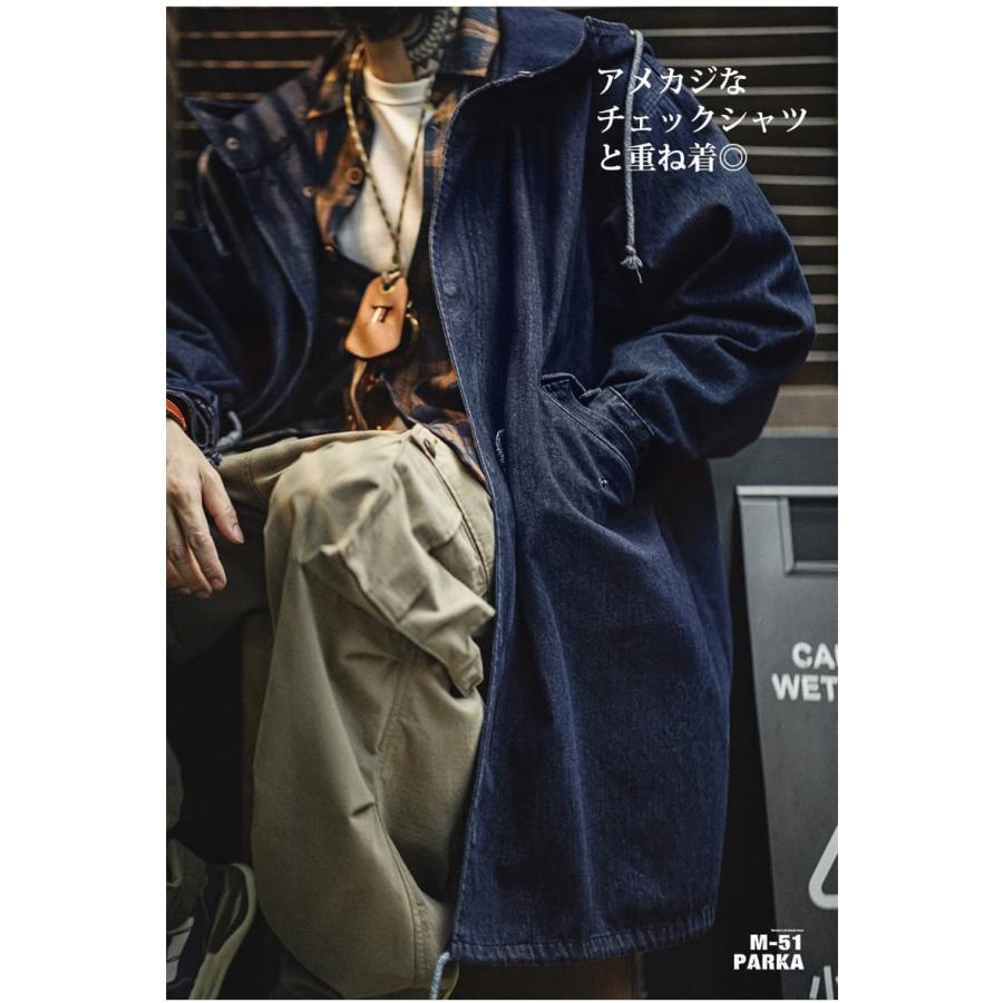 ホームアイホーム M-51 パーカ 10.2oz デニムコート インディゴモッズ