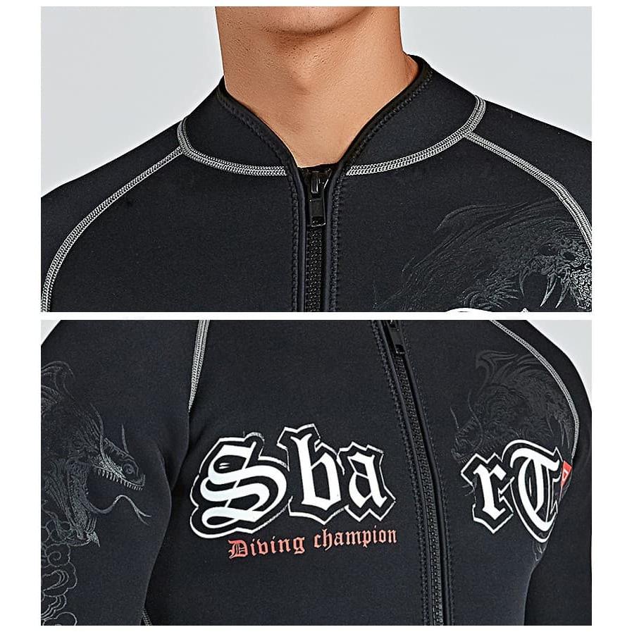 メンズ ウェットスーツ 長袖タッパー ウェットジャケット 裏起毛 ストレッチネオプレン 冬服 秋服 ダイビング サーフィン | ブランド登録なし | 12