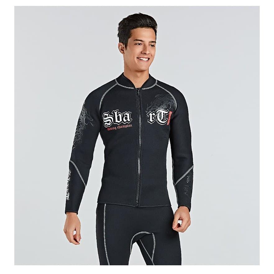 メンズ ウェットスーツ 長袖タッパー ウェットジャケット 裏起毛 ストレッチネオプレン 冬服 秋服 ダイビング サーフィン | ブランド登録なし | 05