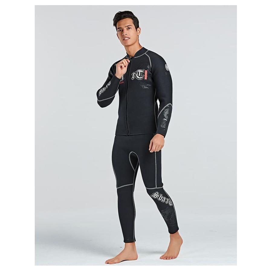 メンズ ウェットスーツ 長袖タッパー ウェットジャケット 裏起毛 ストレッチネオプレン 冬服 秋服 ダイビング サーフィン | ブランド登録なし | 06