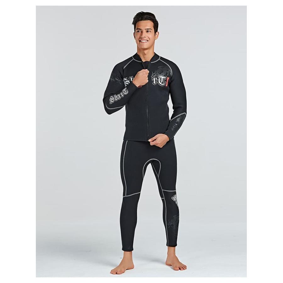 メンズ ウェットスーツ 長袖タッパー ウェットジャケット 裏起毛 ストレッチネオプレン 冬服 秋服 ダイビング サーフィン | ブランド登録なし | 07
