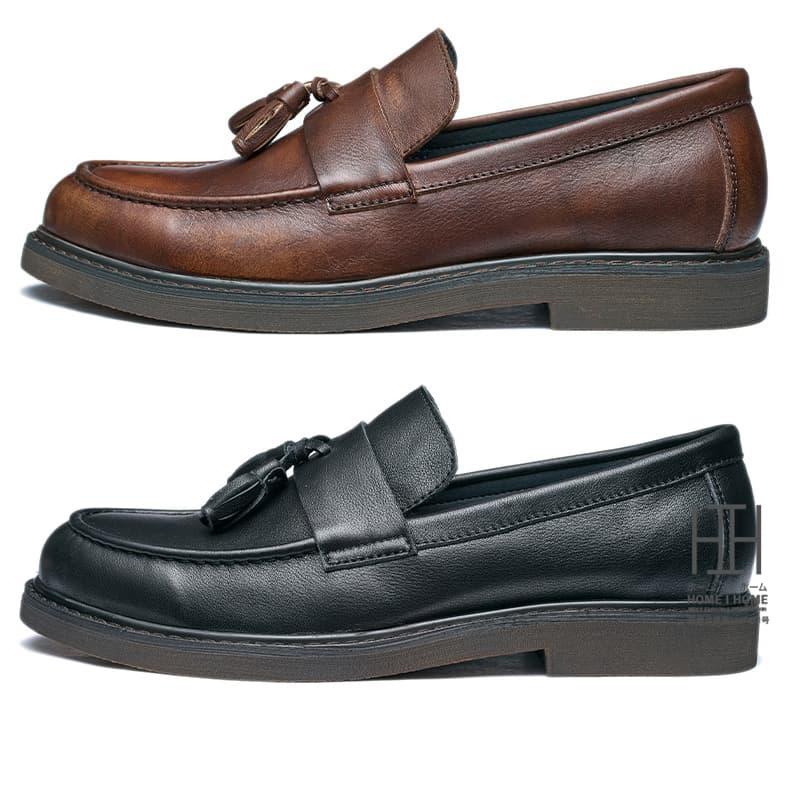 ホームアイホーム ローファー カジュアルシューズ メンズ ソフト牛革