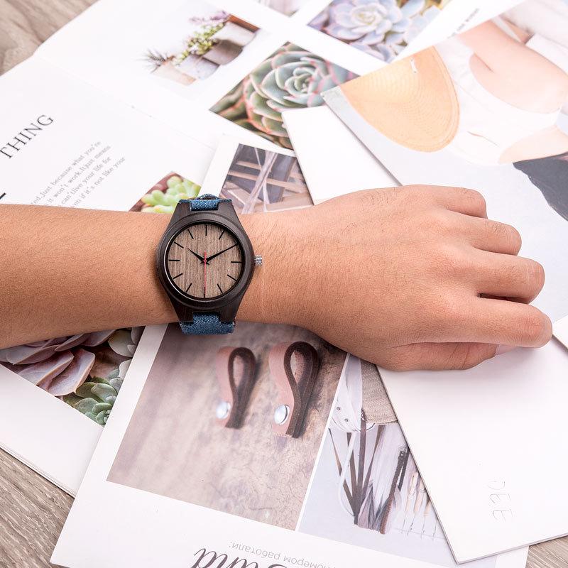 クォーツ時計 腕時計 ウォッチ メンズ 木製 ギフト ユニセックス レディース シンプル メンズ腕時計 ビジネス｜justmode｜11