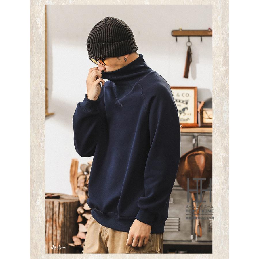 ホームアイホーム スウェット トレーナー メンズ 長袖 タートルネック