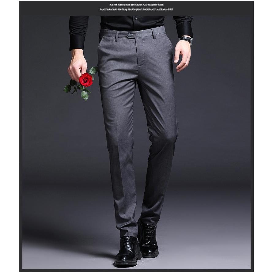 ホームアイホーム 裾上げ済み スラックス メンズ ノータックラックス