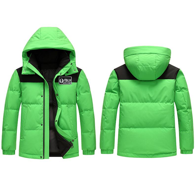 16014メンズダウンジャケット濃い緑サイズM