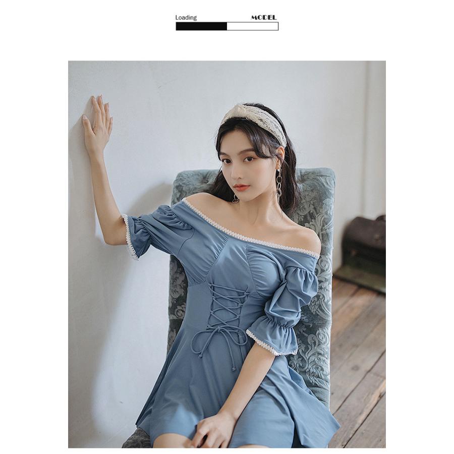 水着 フリルワンピース水着 レディース 五分袖 ハイウエスト 体型カバー 旅行 水泳 海 プール 川 バスト 可愛い オシャレ 女性 セクシー きれい | ホームアイホーム | 06