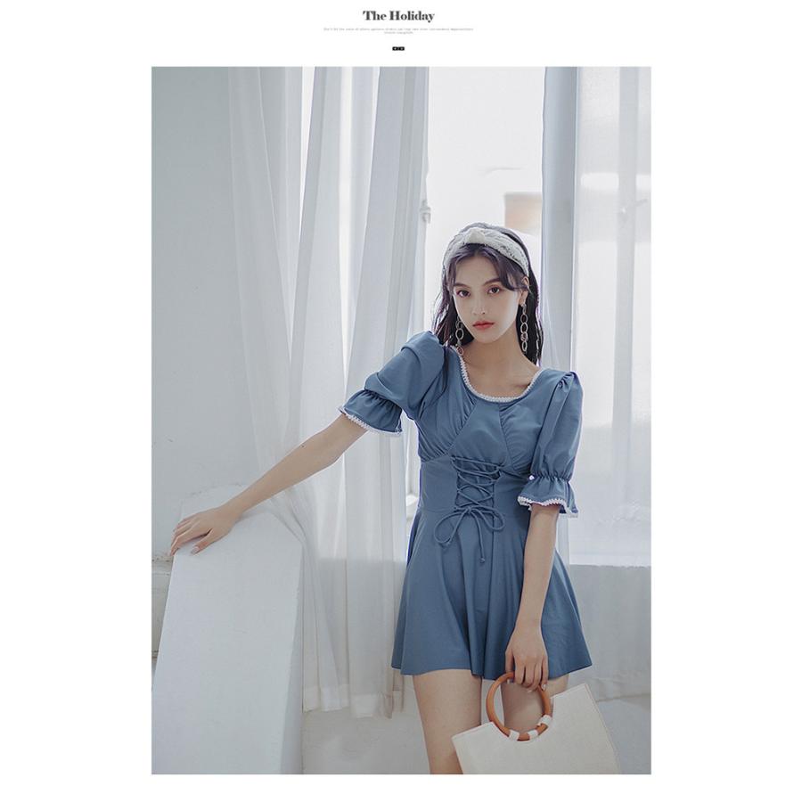 水着 フリルワンピース水着 レディース 五分袖 ハイウエスト 体型カバー 旅行 水泳 海 プール 川 バスト 可愛い オシャレ 女性 セクシー きれい | ホームアイホーム | 07