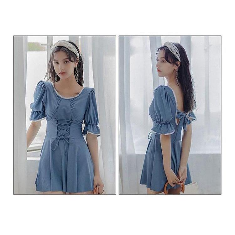 水着 フリルワンピース水着 レディース 五分袖 ハイウエスト 体型カバー 旅行 水泳 海 プール 川 バスト 可愛い オシャレ 女性 セクシー きれい | ホームアイホーム | 09