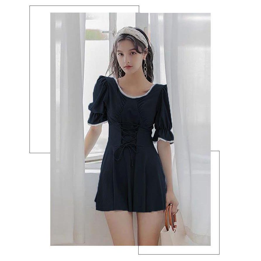 水着 フリルワンピース水着 レディース 五分袖 ハイウエスト 体型カバー 旅行 水泳 海 プール 川 バスト 可愛い オシャレ 女性 セクシー きれい | ホームアイホーム | 10