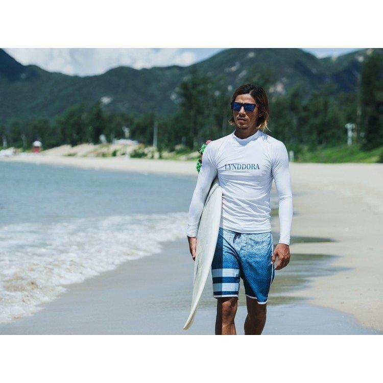 ラッシュガード長袖と ハーフパンツセット 長袖 メンズ ラッシュガード 水陸両用 日焼け対策 速乾 セットアップ