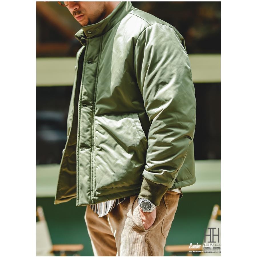 ホームアイホーム 中綿コート ミリタリージャケット メンズ 中綿入り