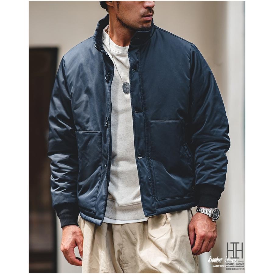 ホームアイホーム 中綿コート ミリタリージャケット メンズ 中綿入り