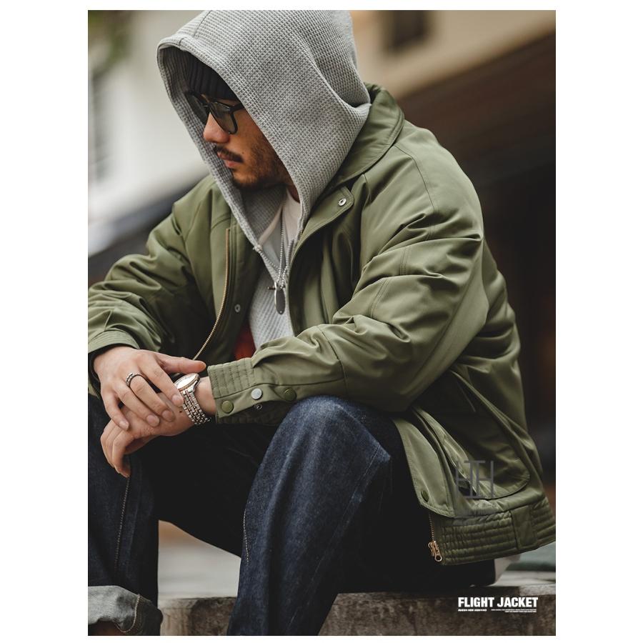 ホームアイホーム 中綿フライトジャケット メンズ おしゃれ 大きい