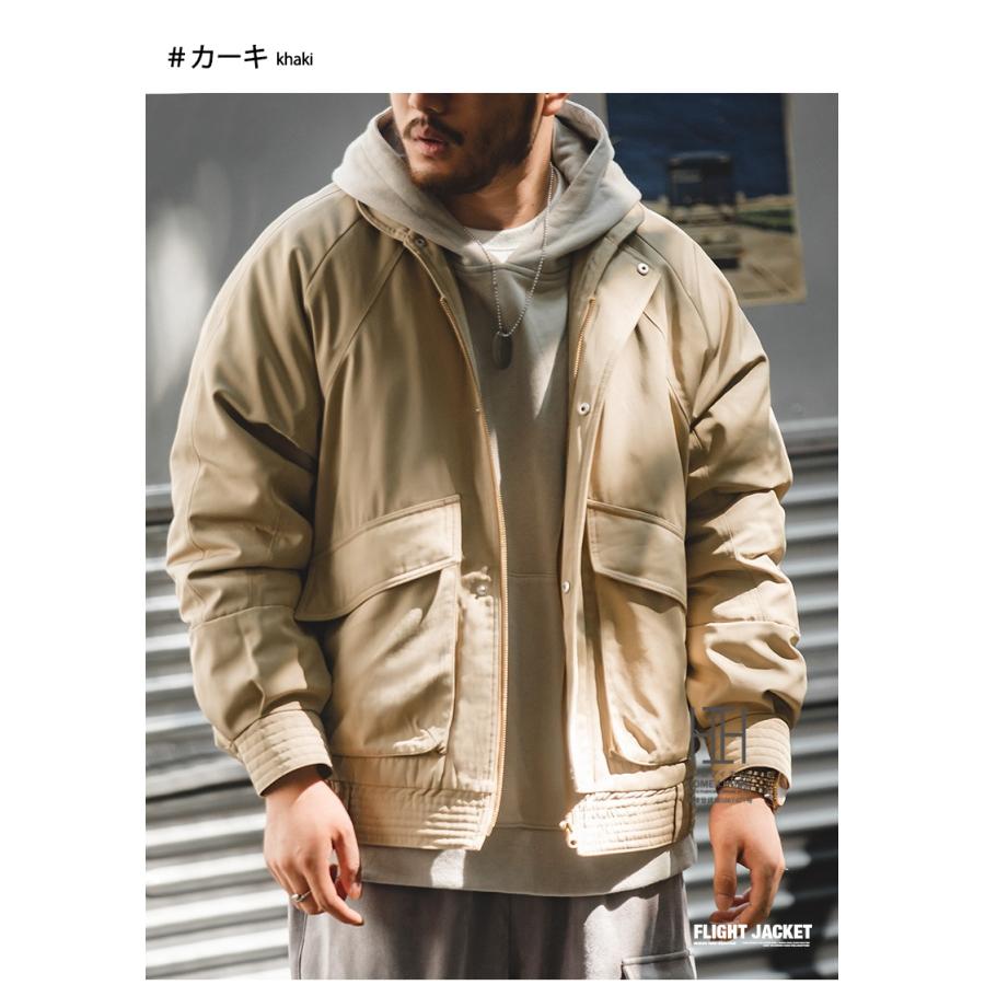 ホームアイホーム 中綿フライトジャケット メンズ おしゃれ 大きい