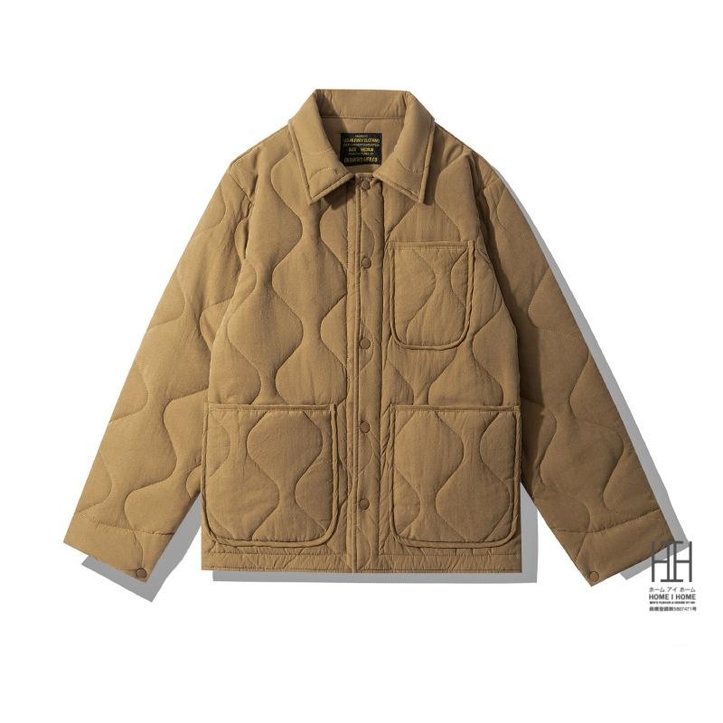 ホームアイホーム 中綿 キルティングジャケット メンズ ピーチスキン