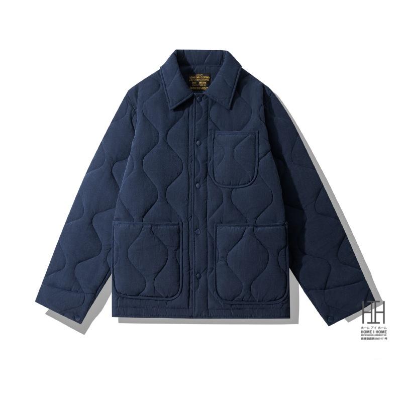 ホームアイホーム 中綿 キルティングジャケット メンズ ピーチスキン