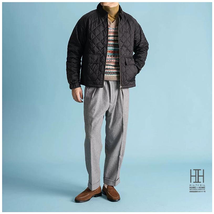 ホームアイホーム キルティング ジャケット 中綿コート メンズ