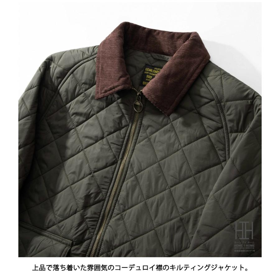 ホームアイホーム キルティング ジャケット 中綿コート メンズ