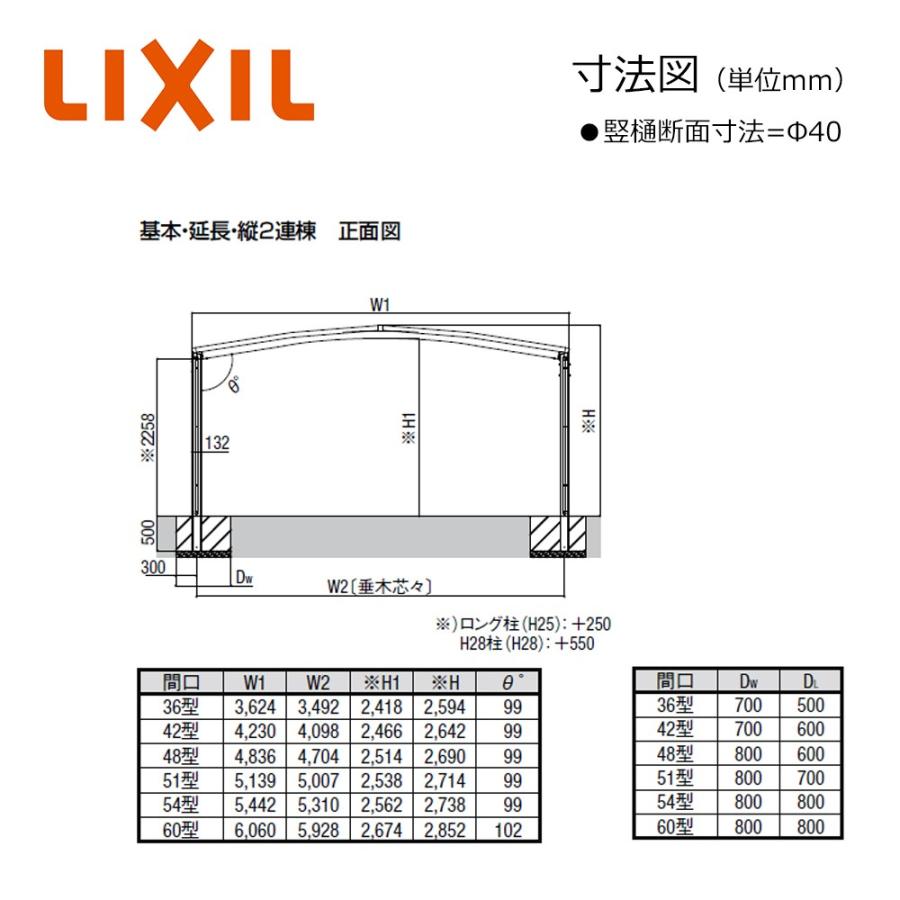 夏・お店屋さん LIXIL フーゴ R ワイド 基本54-50型 W5442×L4980 標準