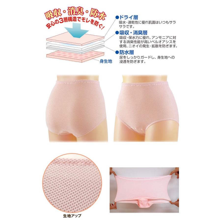 女  うんこ  お漏らし  下着 失禁パンツ 尿漏れパンツ 失禁ショーツ 女性用 レディース 尿モレ 尿もれ 軽失禁 心地いい安心ショーツ 3色組（メール便可） : ジャストパートナー  Yahoo!店 - 通販 - Yahoo!ショッピング