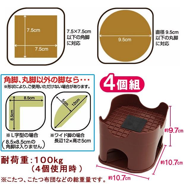 こたつの足を高くする こたつ 脚 継ぎ足し コタツ 脚を高く 高さ調整