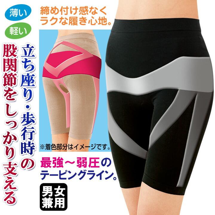 日本製 サポーター 股関節 ウォーキングスパッツ 男女兼用 足腰 ヒップ