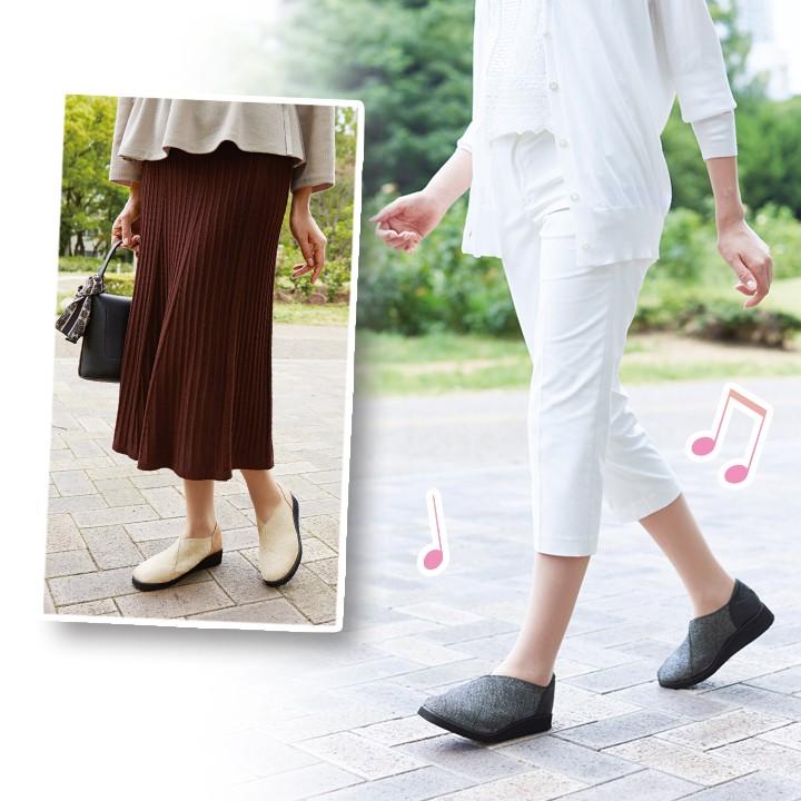 靴 シューズ 婦人 レディース 軽量 軽い 4e のびのび ストレッチ ゆったり フィット ラメ 旅行 オフィス 疲れにくい クッション ストレッチ楽 ラメシューズ ジャストパートナー Yahoo 店 通販 Yahoo ショッピング