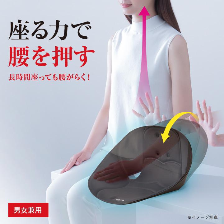 姿勢サポーター デスクワーク専用 男女兼用 クッション ボード型 腰を押す 姿勢サポート 骨盤が立つ テレワーク